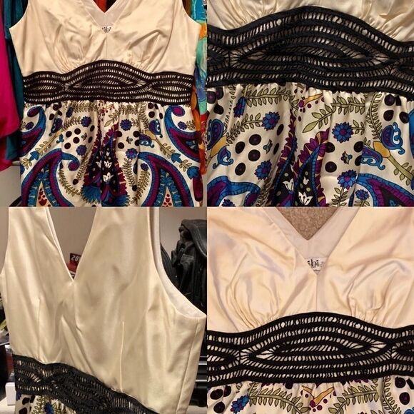 Tibi NY V-Neck Sleeveless Paisley Peplum Top SML - Picture 2 of 8